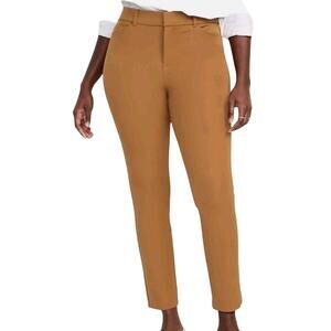 Old Navy Secret Stretch Pixie Pants Tan Ankle Straight Leg Workwear NWT 24W